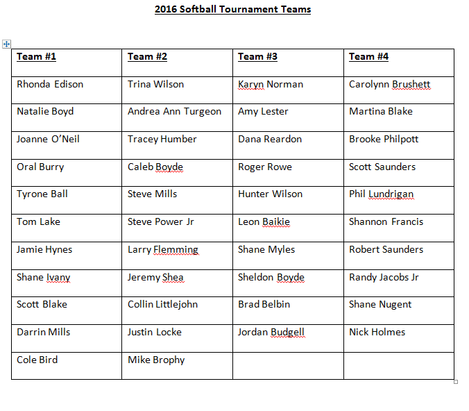 2016-softball-tournament-teams